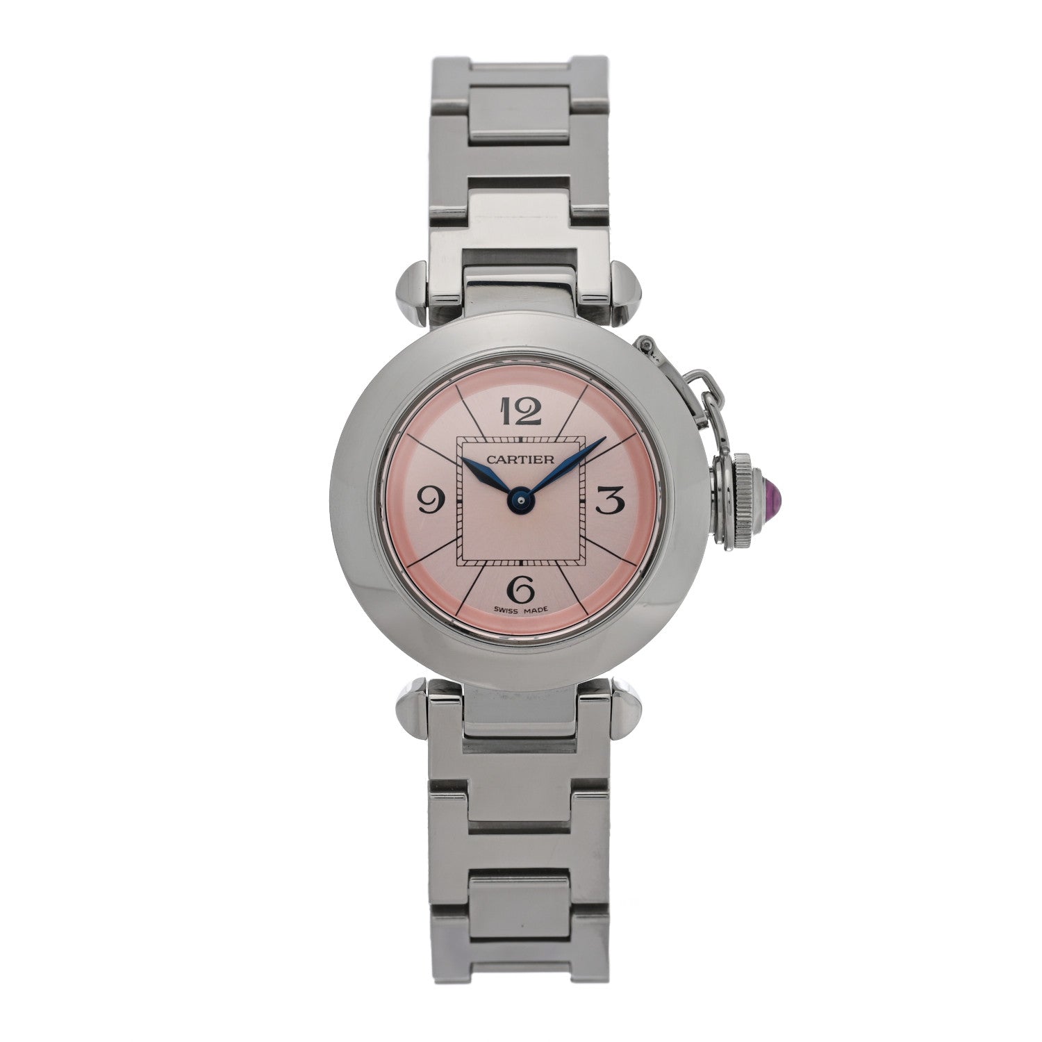 Cartier Stainless Steel 27mm Miss Pasha Quartz Watch Pink 1 of 4