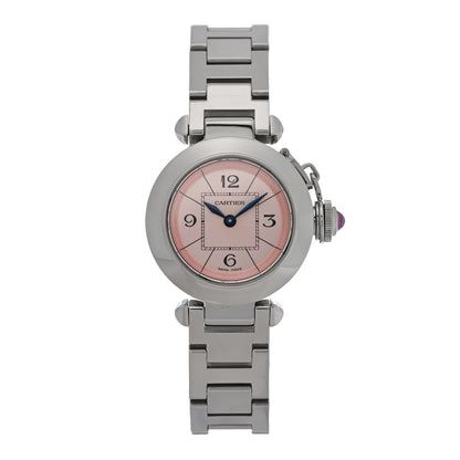 Cartier Stainless Steel 27mm Miss Pasha Quartz Watch Pink 1 of 4