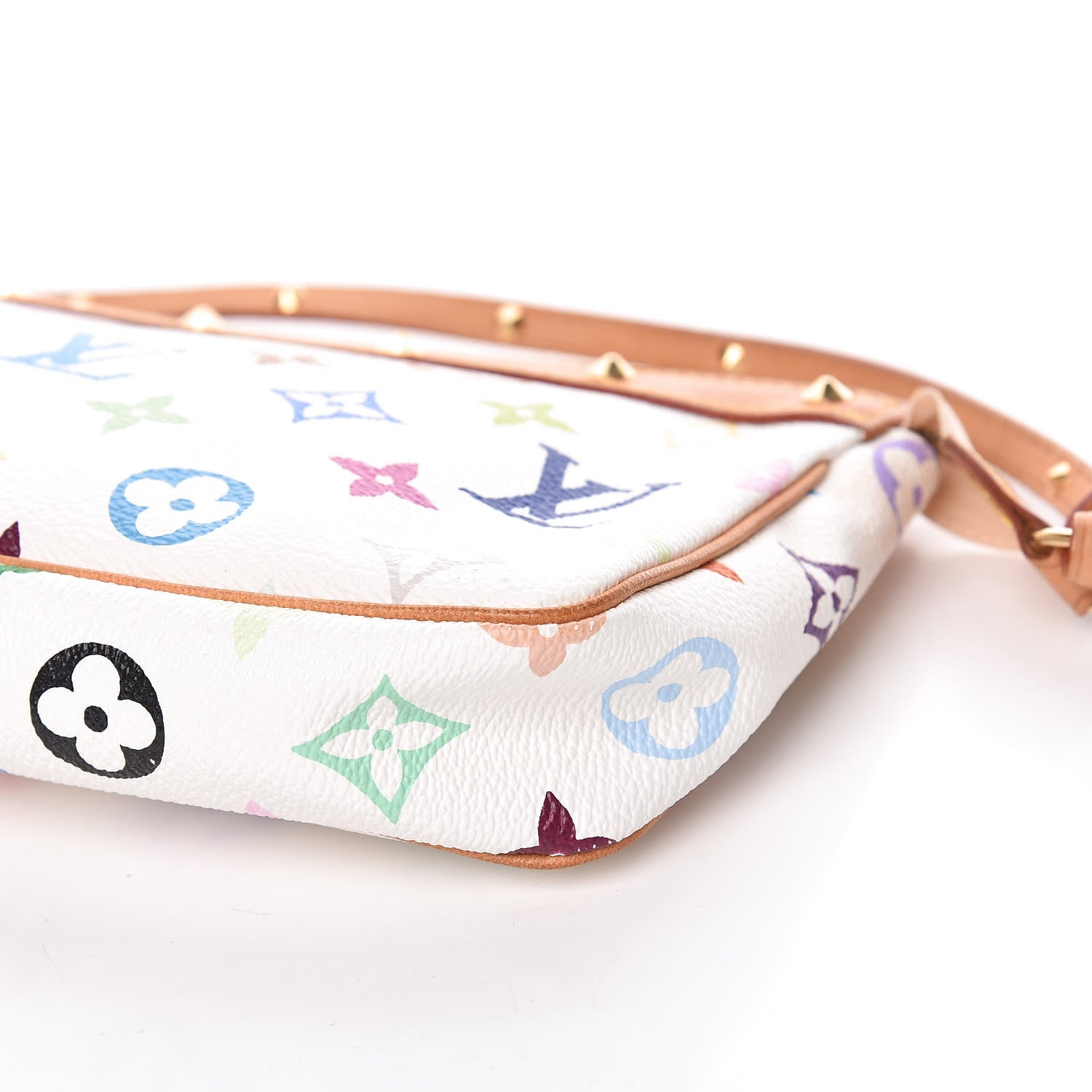 Louis Vuitton Monogram Multicolor Pochette Accessories White 10 of 11