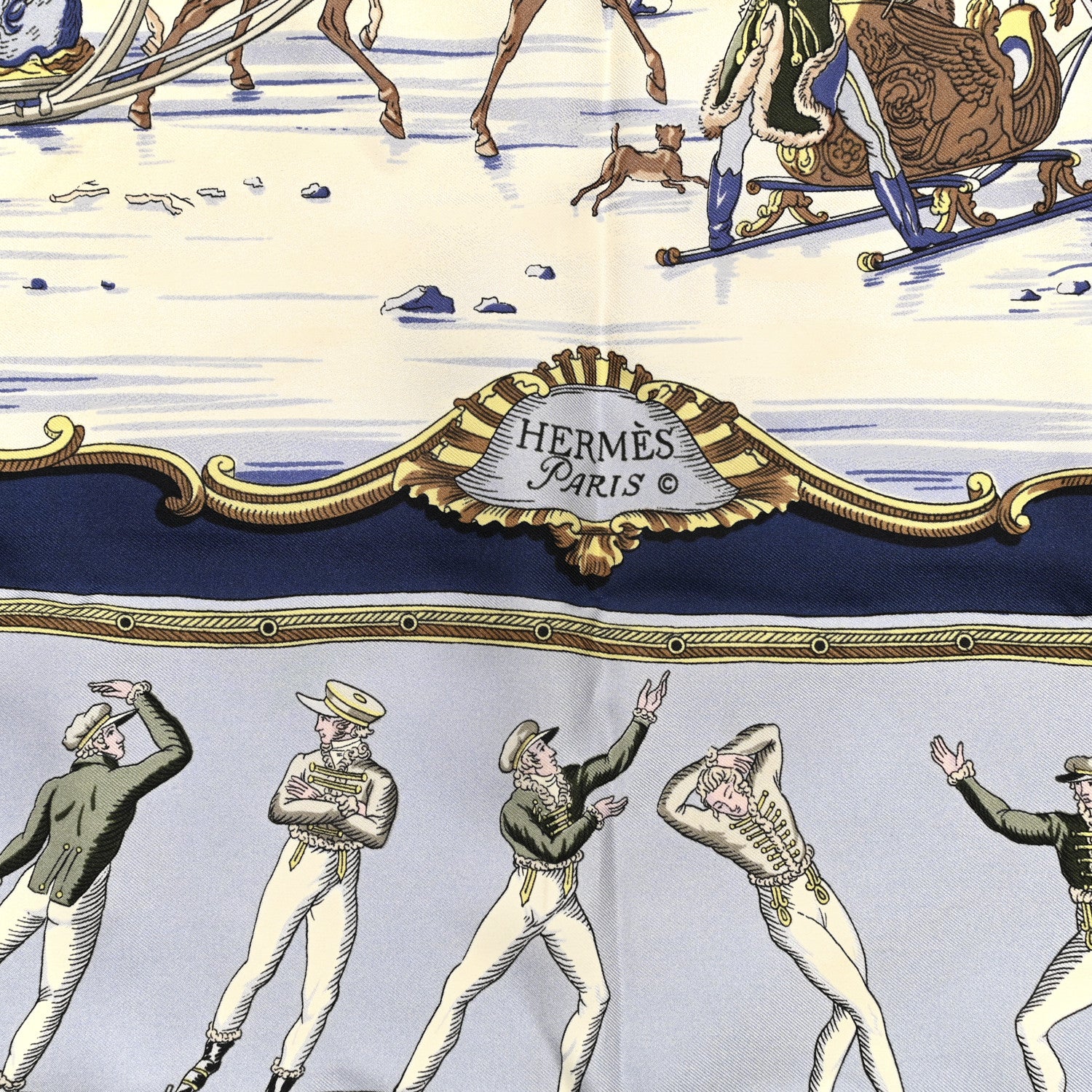 Hermes Silk Les Plaisirs Du Froid Scarf 90 2 of 5