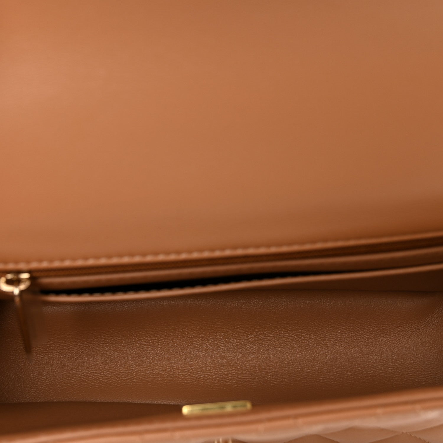 Chanel Lambskin Quilted Mini Top Handle Rectangular Flap Dark Beige 5 of 10