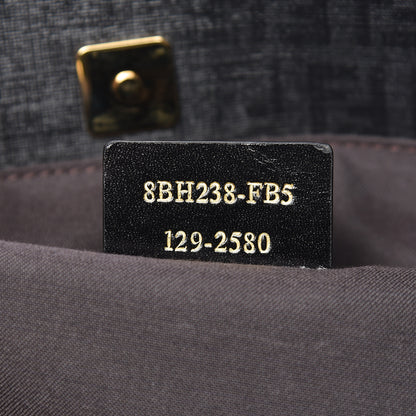 Fendi Zucchino Spalmati Vitello Tote Tobacco Black 7 of 10