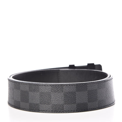 Louis Vuitton Damier Graphite LV Initiales Belt 90 36 3 of 9