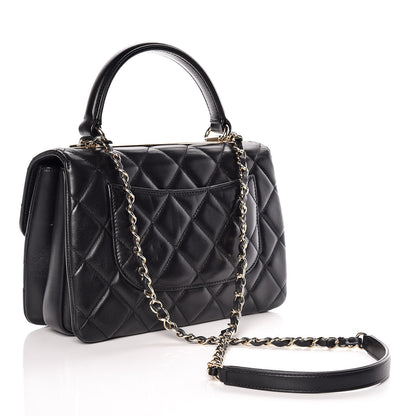 Chanel Lambskin Quilted Small Trendy CC Dual Handle Flap Bag Black 3 of 10