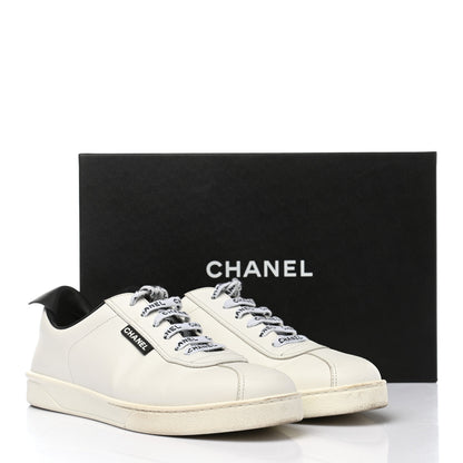Chanel Calfskin CC Womens Sneakers 41.5 White 9 of 9