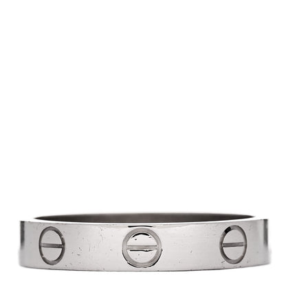 Cartier 18K White Gold 3.5mm LOVE Wedding Band Ring 54 6.75 3 of 5