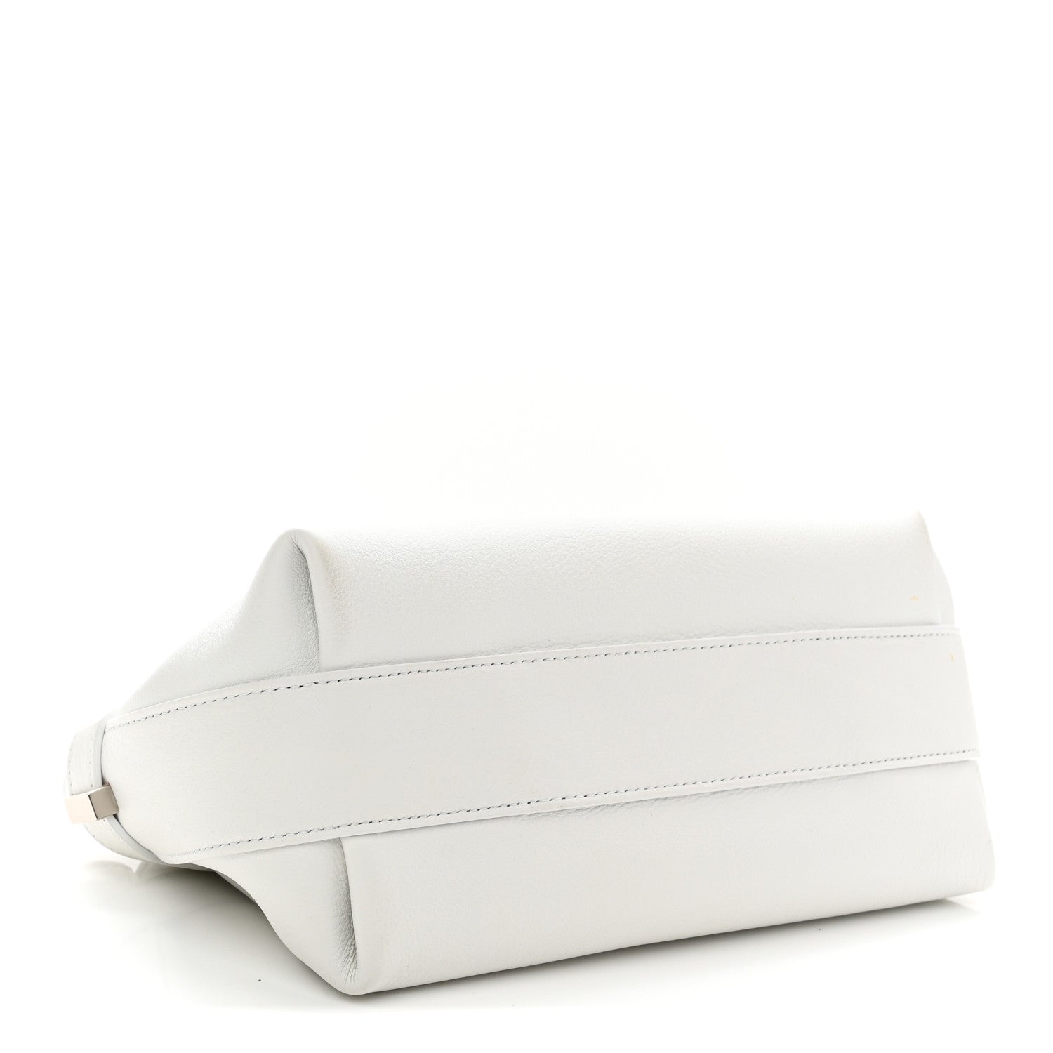 Salvatore Ferragamo Calfskin Small Hug Pouch White 1916517