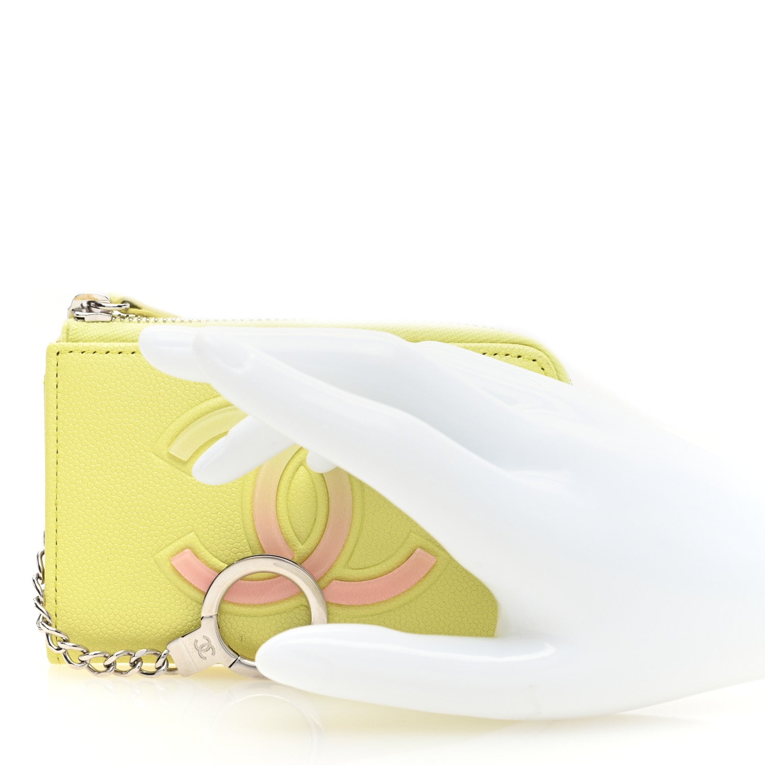 Chanel Caviar Key Holder Case Light Pink Light Green 2 of 7