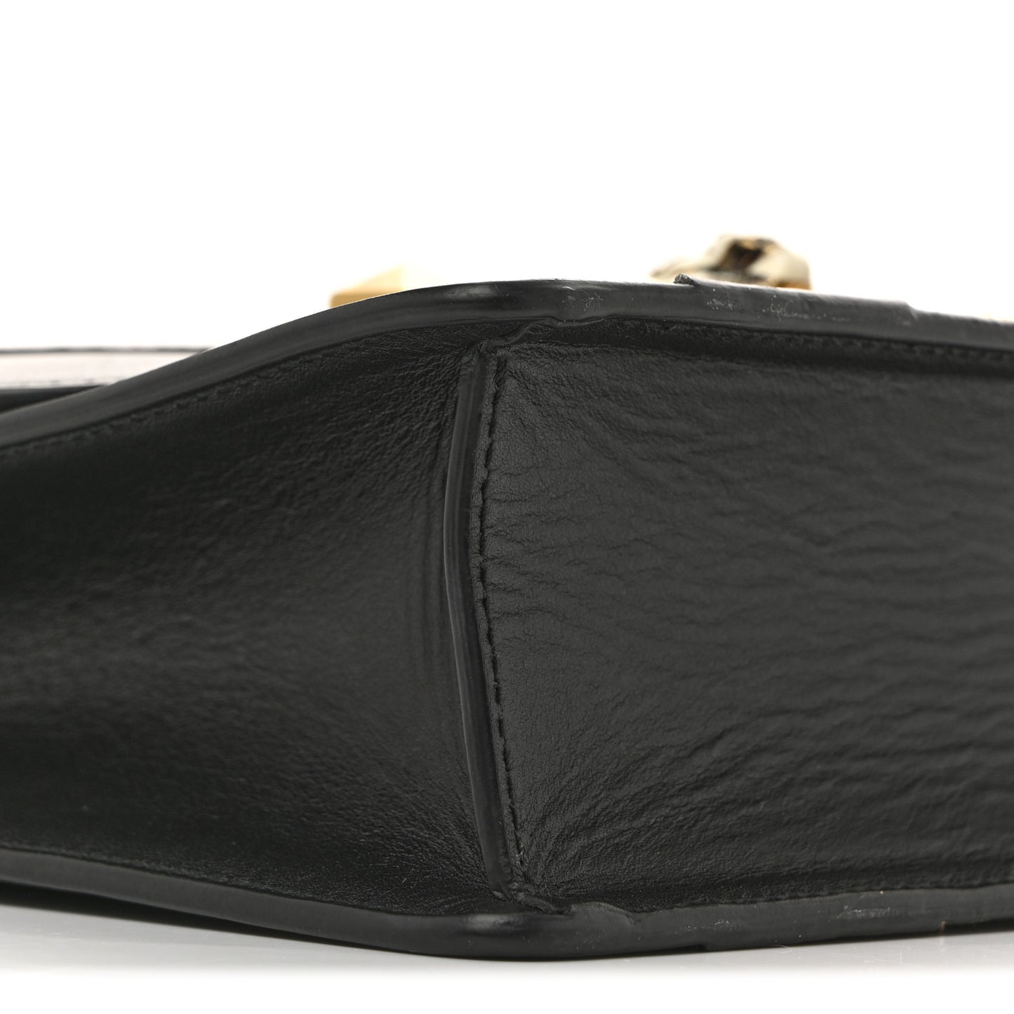 Nappa Elaphe GG Supreme Monogram Medium Osiride Shoulder Bag Black Bright Cuir Beige Ebony
