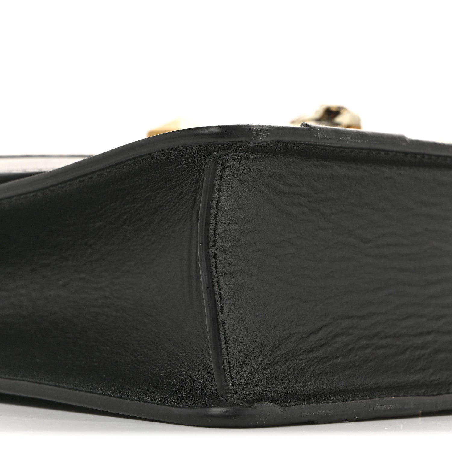 Gucci Nappa Elaphe GG Supreme Monogram Medium Osiride Shoulder Bag Black Bright Cuir Beige Ebony 9 of 15