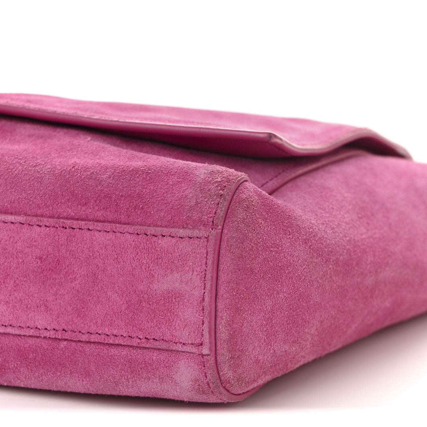 Saint Laurent Smooth Calfskin Suede Medium Reversible Monogram Kate Satchel Rose Rubis 33 of 35
