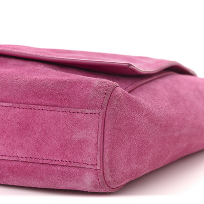 Saint Laurent Smooth Calfskin Suede Medium Reversible Monogram Kate Satchel Rose Rubis 33 of 35