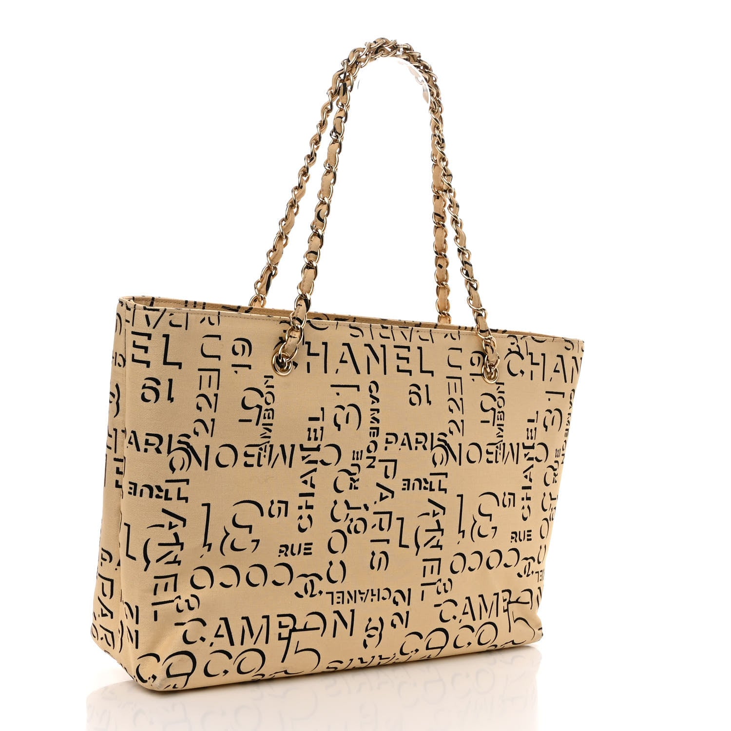 Chanel Canvas Coco Shopping Tote Beige 3 of 10