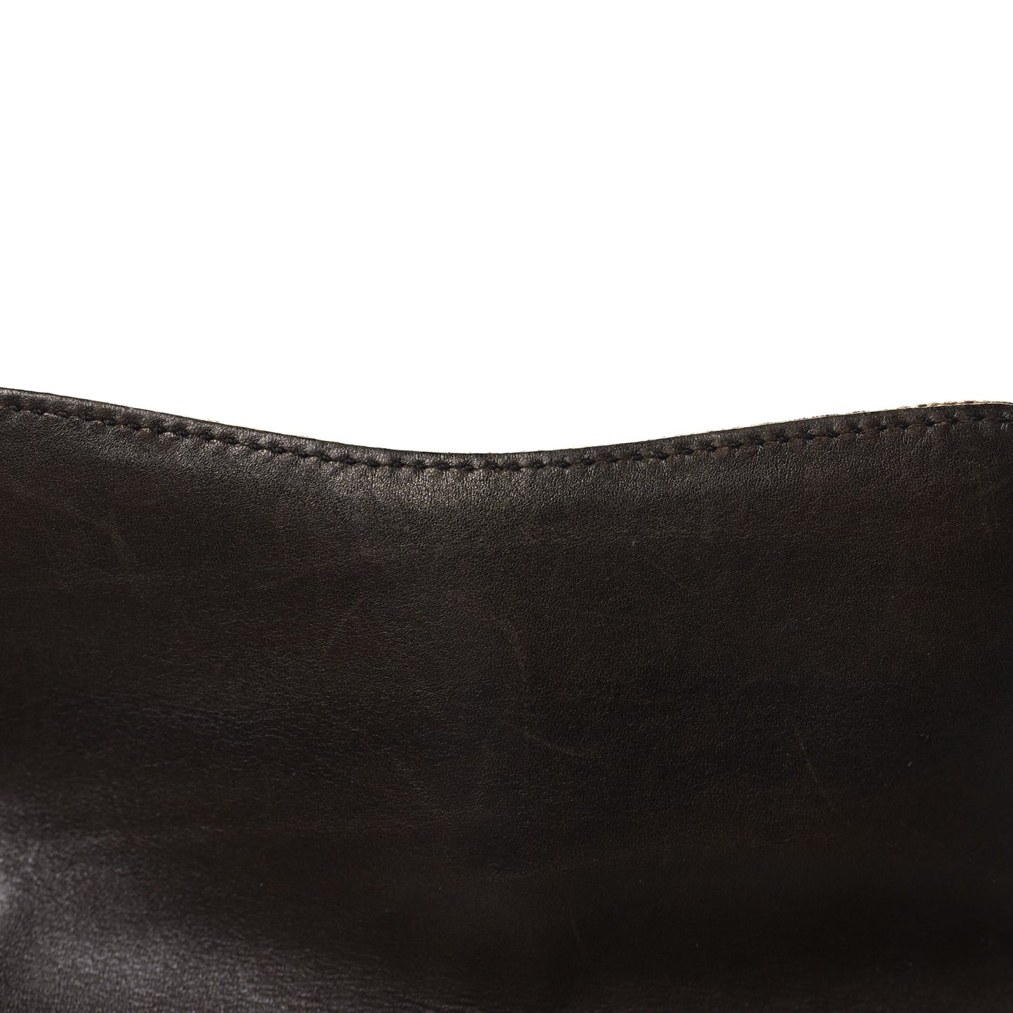 Monogram Studded Small Horsebit Clutch Dark Brown