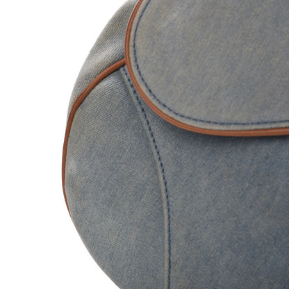 Christian Dior Denim Calfskin Saddle Bag Blue 10 of 12