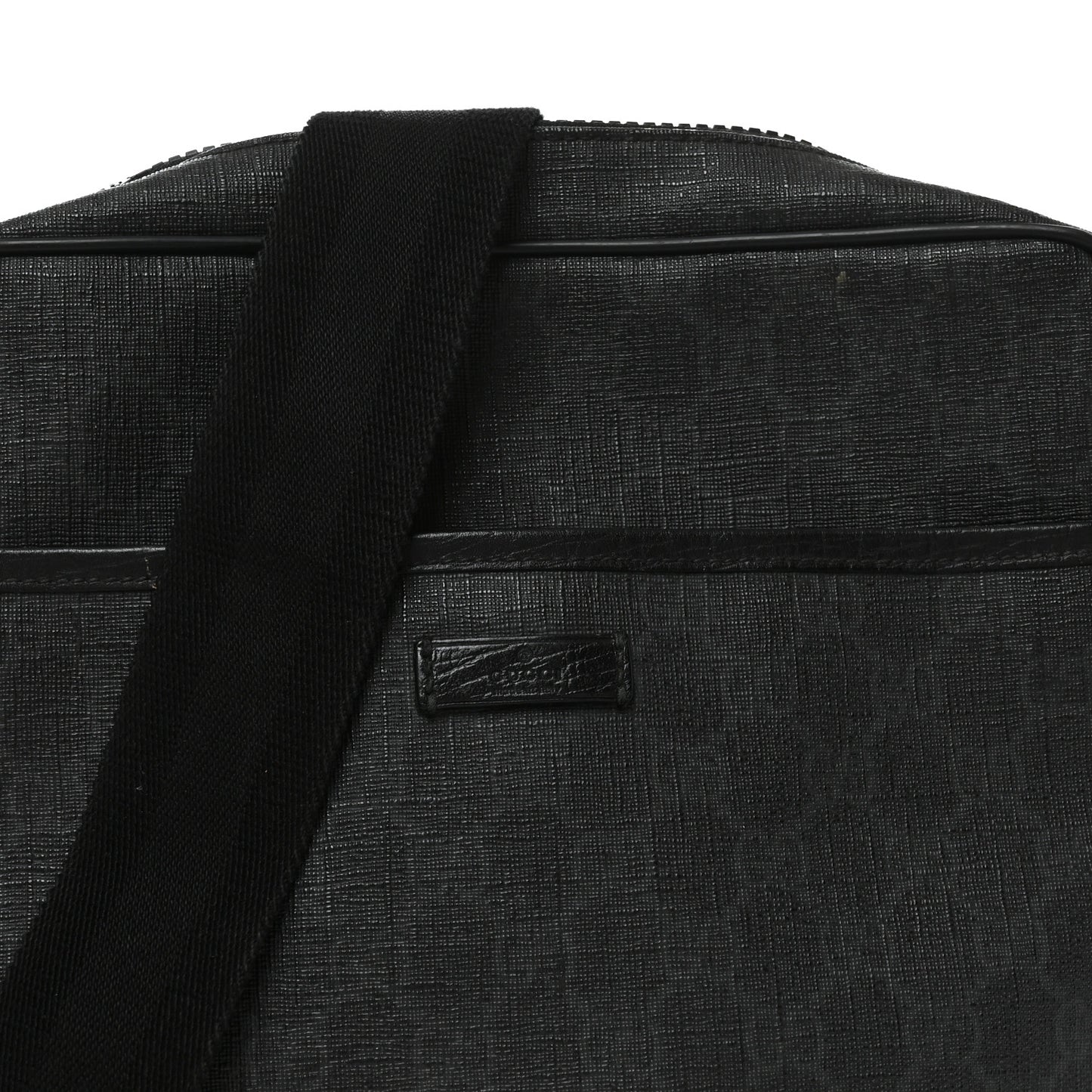 GG Supreme Monogram Messenger Bag Black Grey