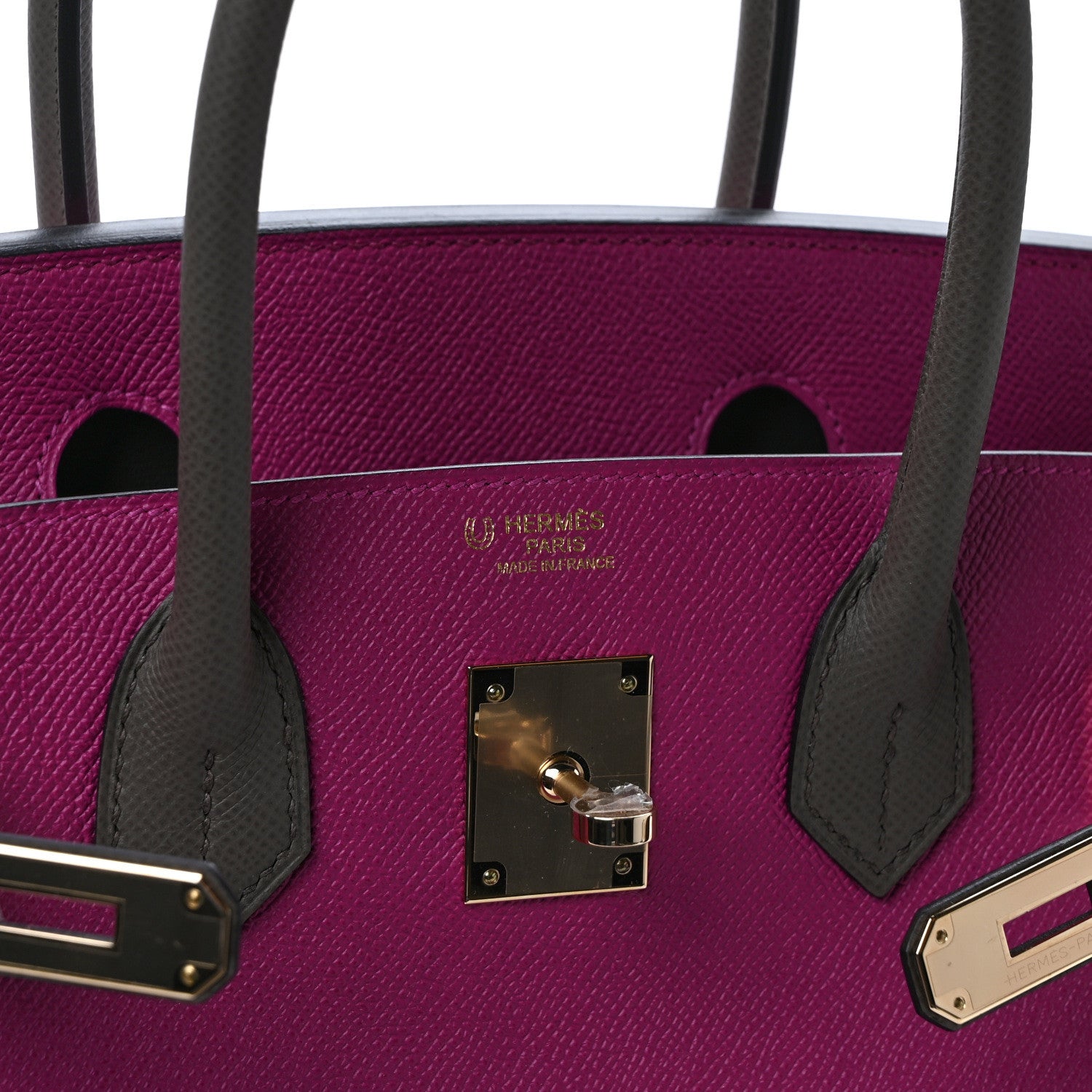 Hermes Epsom Horseshoe Birkin 30 Rose Poupre Etain 6 of 9