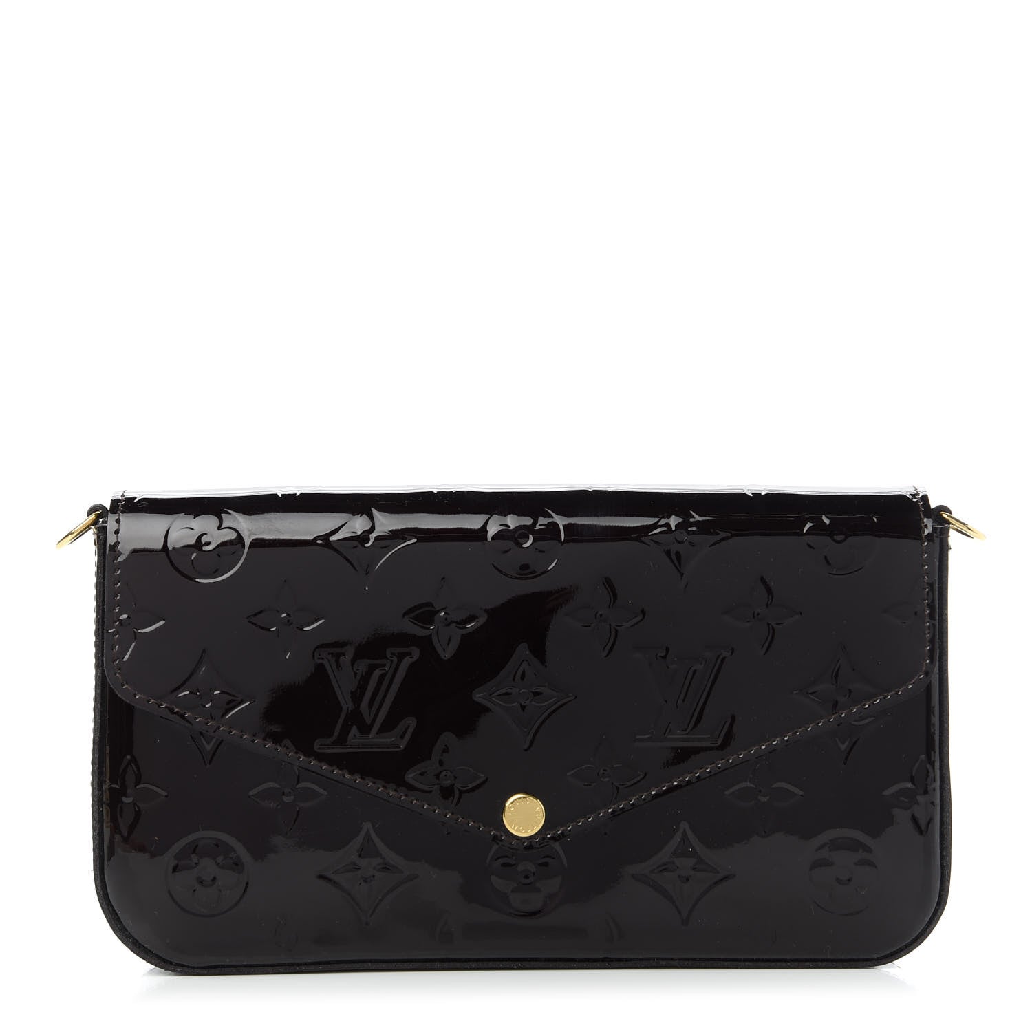 Louis Vuitton Vernis Pochette Felicie Chain Wallet Amarante 1 of 10