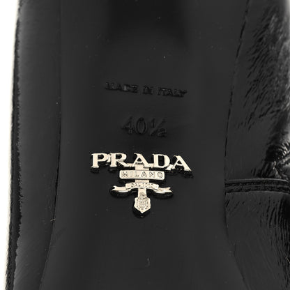 Prada Patent Naplak Tech Square Toe 55mm Ankle Boots 40.5 Black 6 of 9