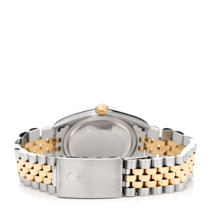 Rolex Stainless Steel 18K Yellow Gold 36mm Oyster Perpetual Datejust Watch White Roman 16233 3 of 5