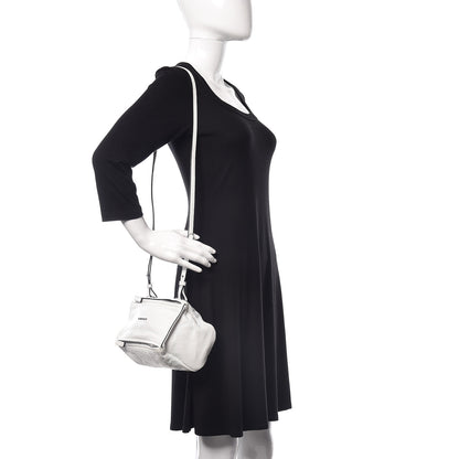 Givenchy Crinkled Patent Deerskin Mini Pandora White 2 of 13