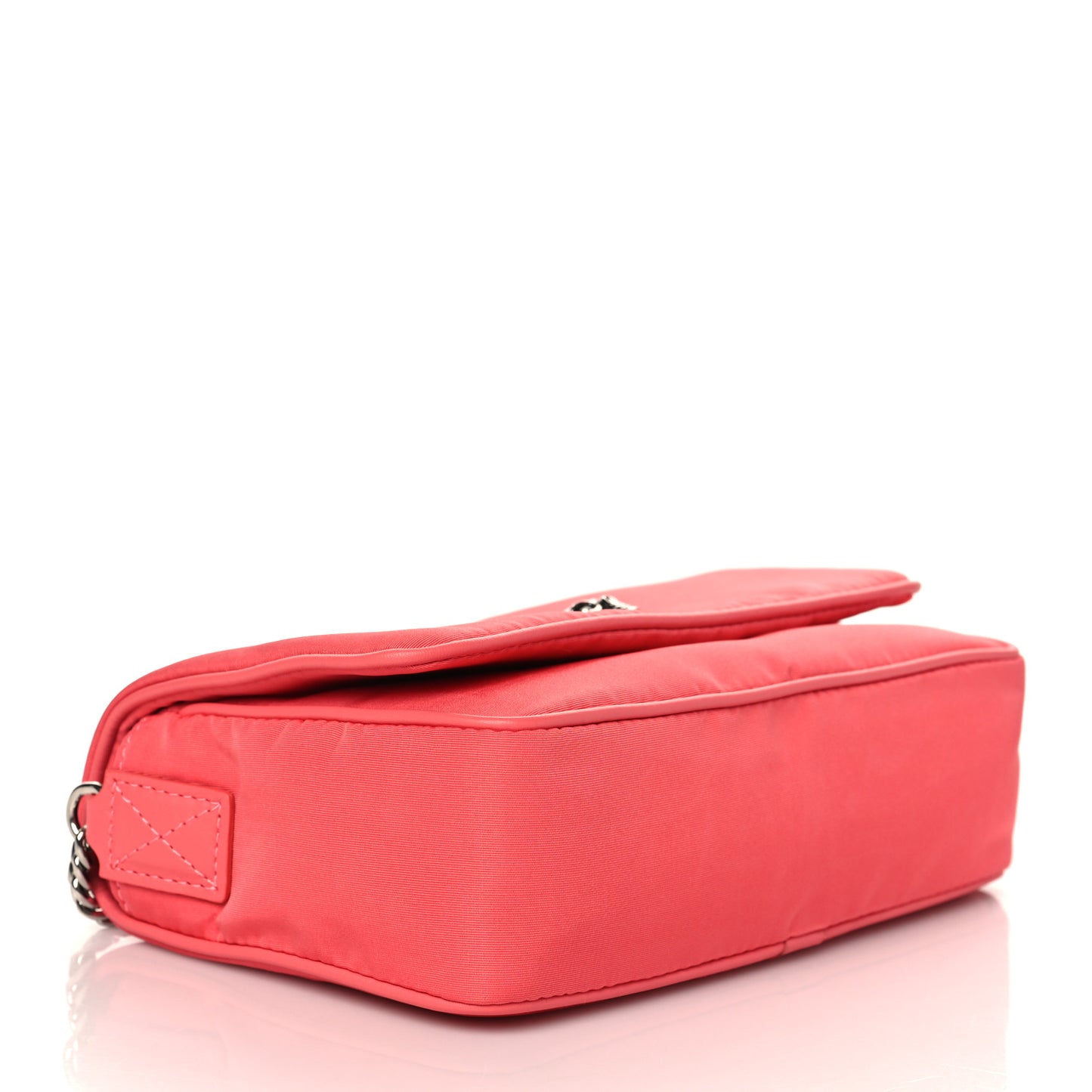 Nylon Skull Camera Crossbody Bag Pink