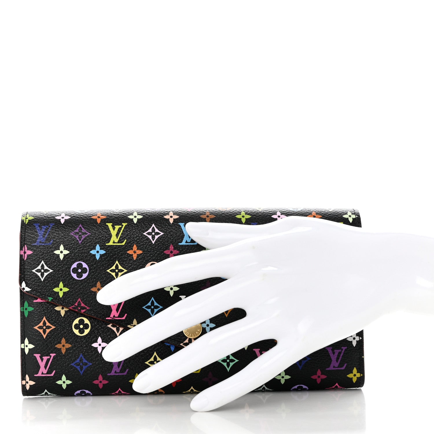 Louis Vuitton Monogram Multicolor Sarah Wallet NM Black Grenade 2 of 7