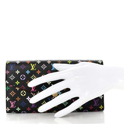 Louis Vuitton Monogram Multicolor Sarah Wallet NM Black Grenade 2 of 7