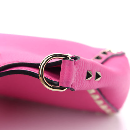 Valentino Garavani Pebbled Calfskin Mini Rockstud Flip-Lock Messenger Bag Pink Orchid 10 of 10