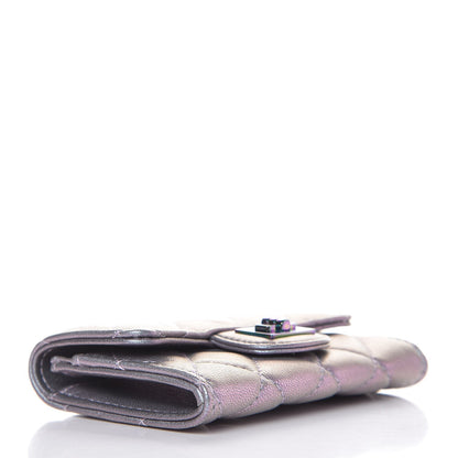 Chanel Iridescent Lambskin Quilted Reissue Flap Card Holder Light Purple 4 of 9