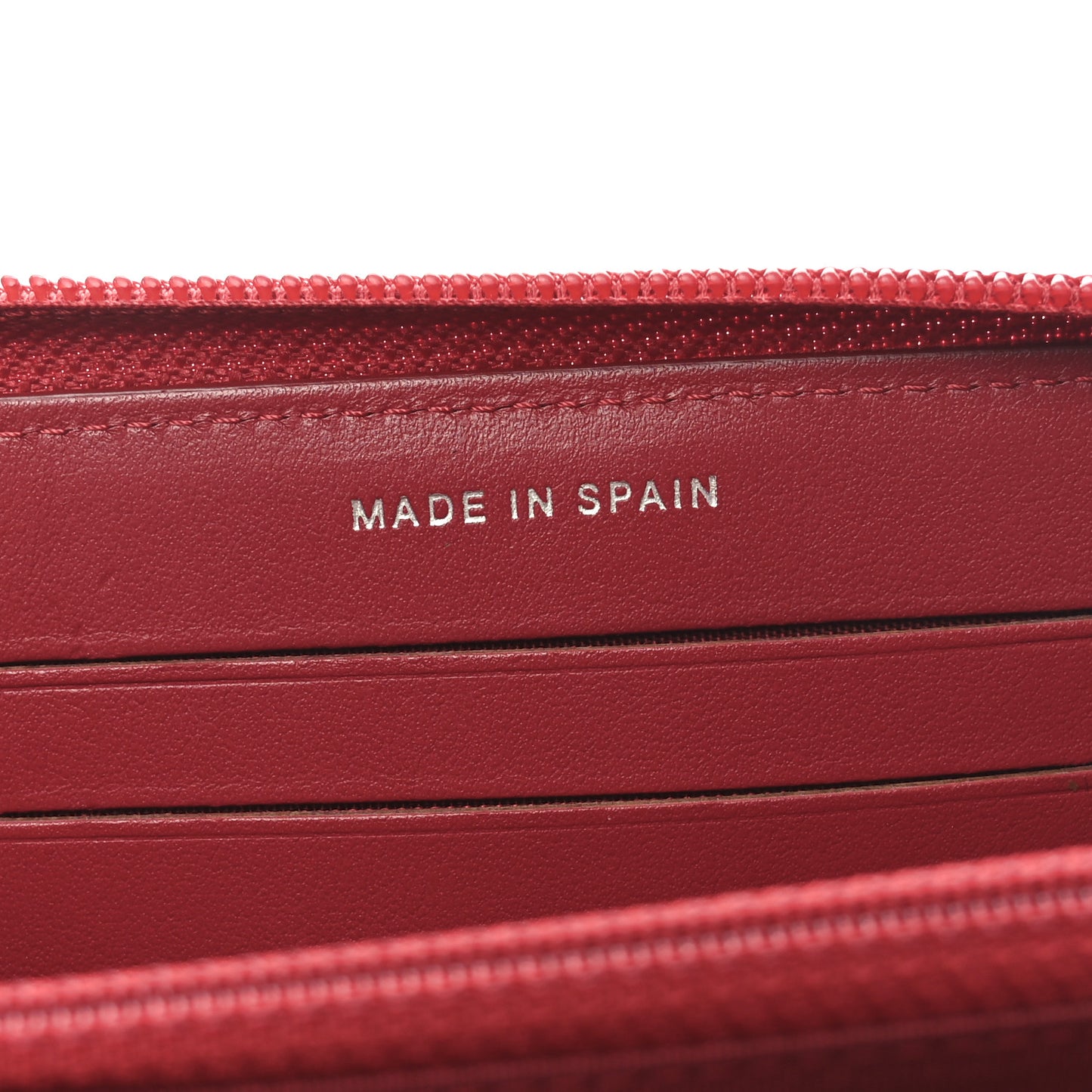 Caviar Quilted Small Boy Zip Around Wallet Red