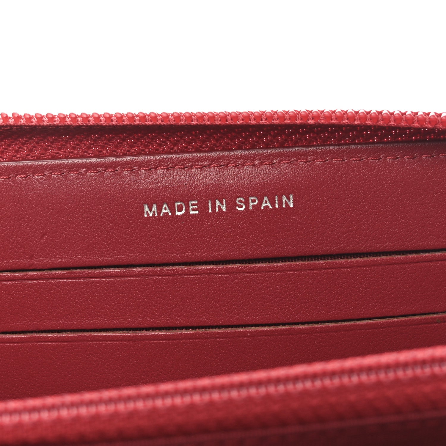 Chanel Caviar Quilted Small Boy Zip Around Wallet Red 7 of 8