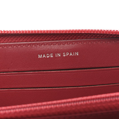 Chanel Caviar Quilted Small Boy Zip Around Wallet Red 7 of 8