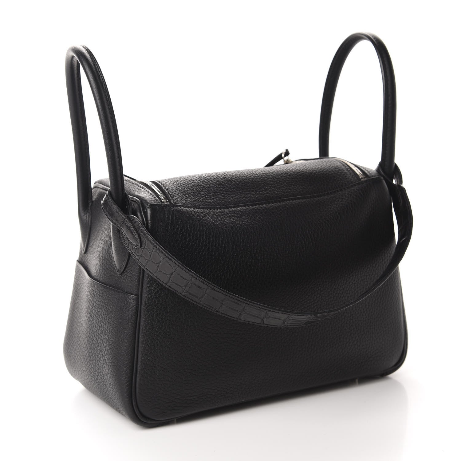 Hermes Togo Matte Niloticus Crocodile Touch Lindy 26 Black 3 of 11