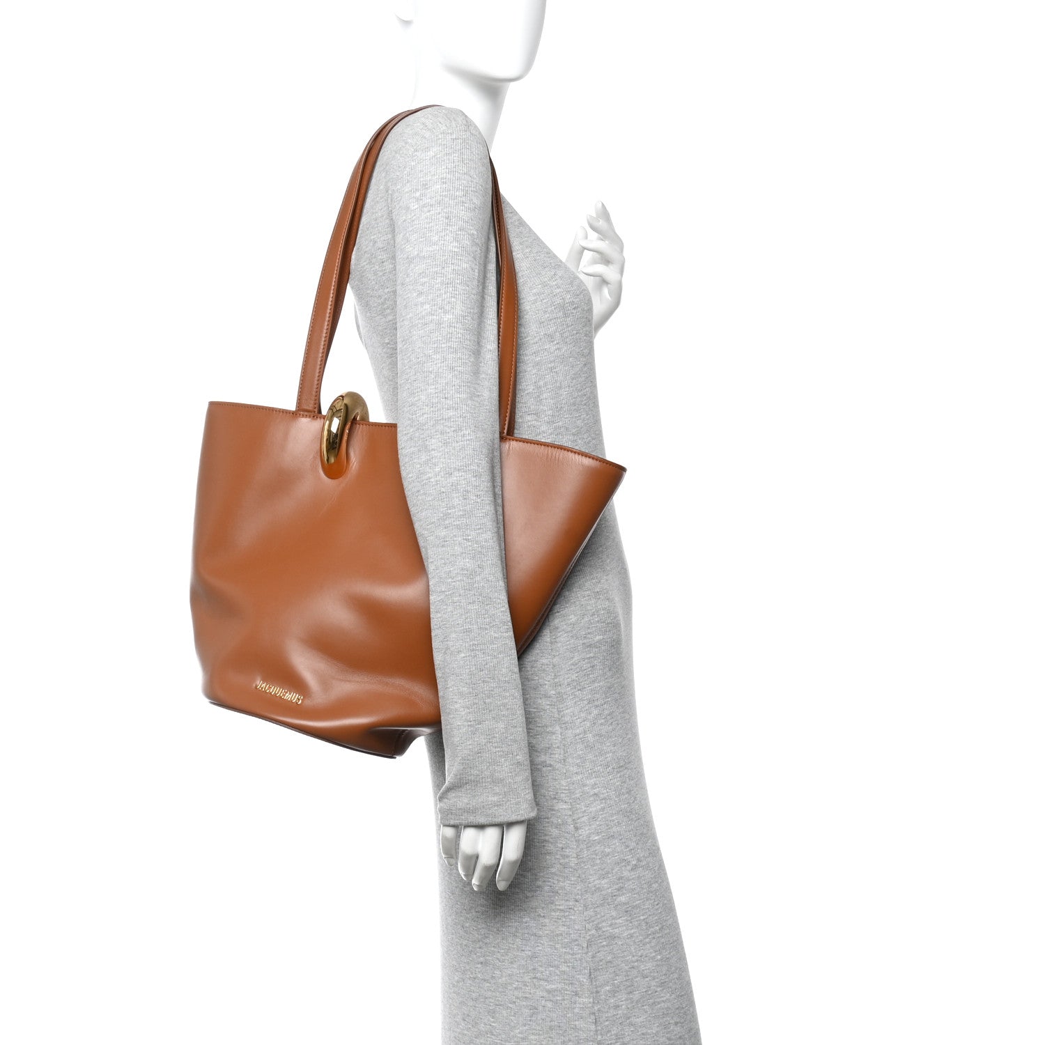 Jacquemus Smooth Calfskin Medium Le Bambola Moyen Light Brown 2 of 9
