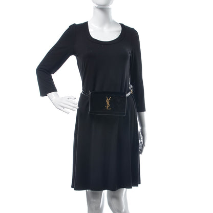 Saint Laurent Patent Monogram Kate Belt Bag Black 2 of 6