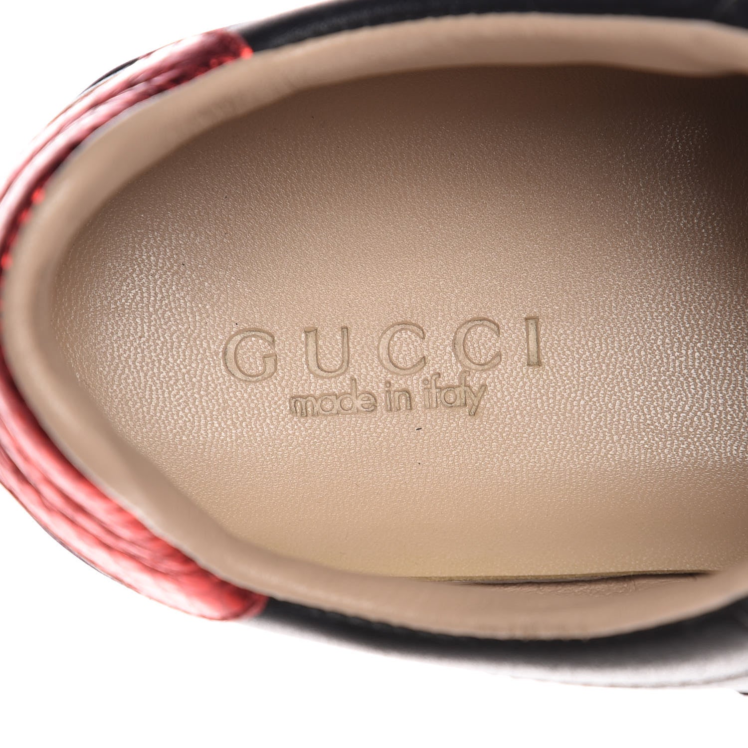 Gucci Calfskin Ayers Web Bee Embroidered Ace Sneakers 38 Black 9 of 19