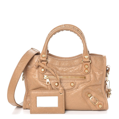 Balenciaga Agneau Giant 12 Gold Hardware Mini City Beige Nougatine 1 of 11