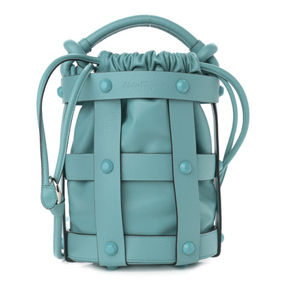 Salvatore Ferragamo Calfskin Cage Bag Tyrone Turquoise 1 of 12