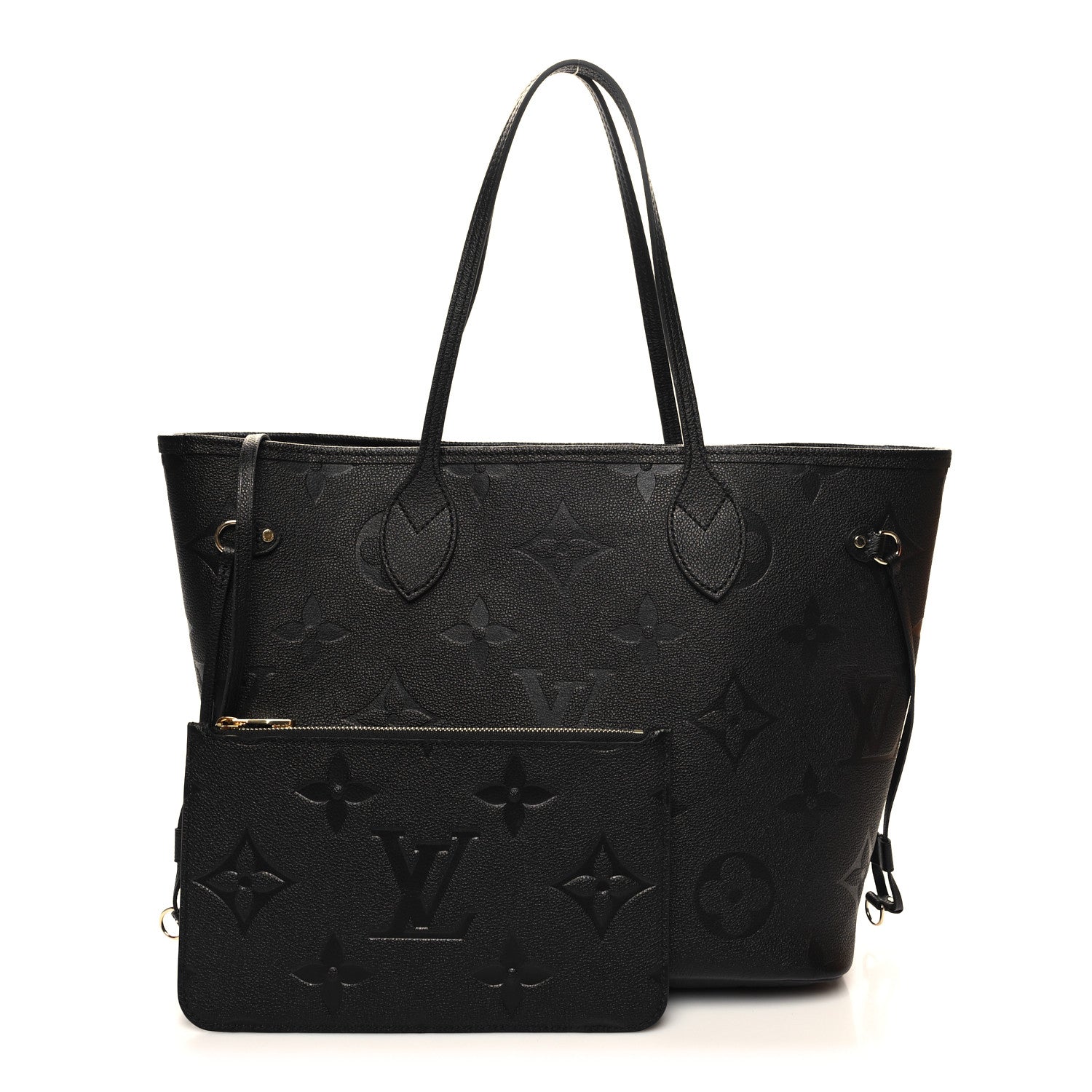 Louis Vuitton Empreinte Monogram Giant Neverfull MM Black 3 of 11