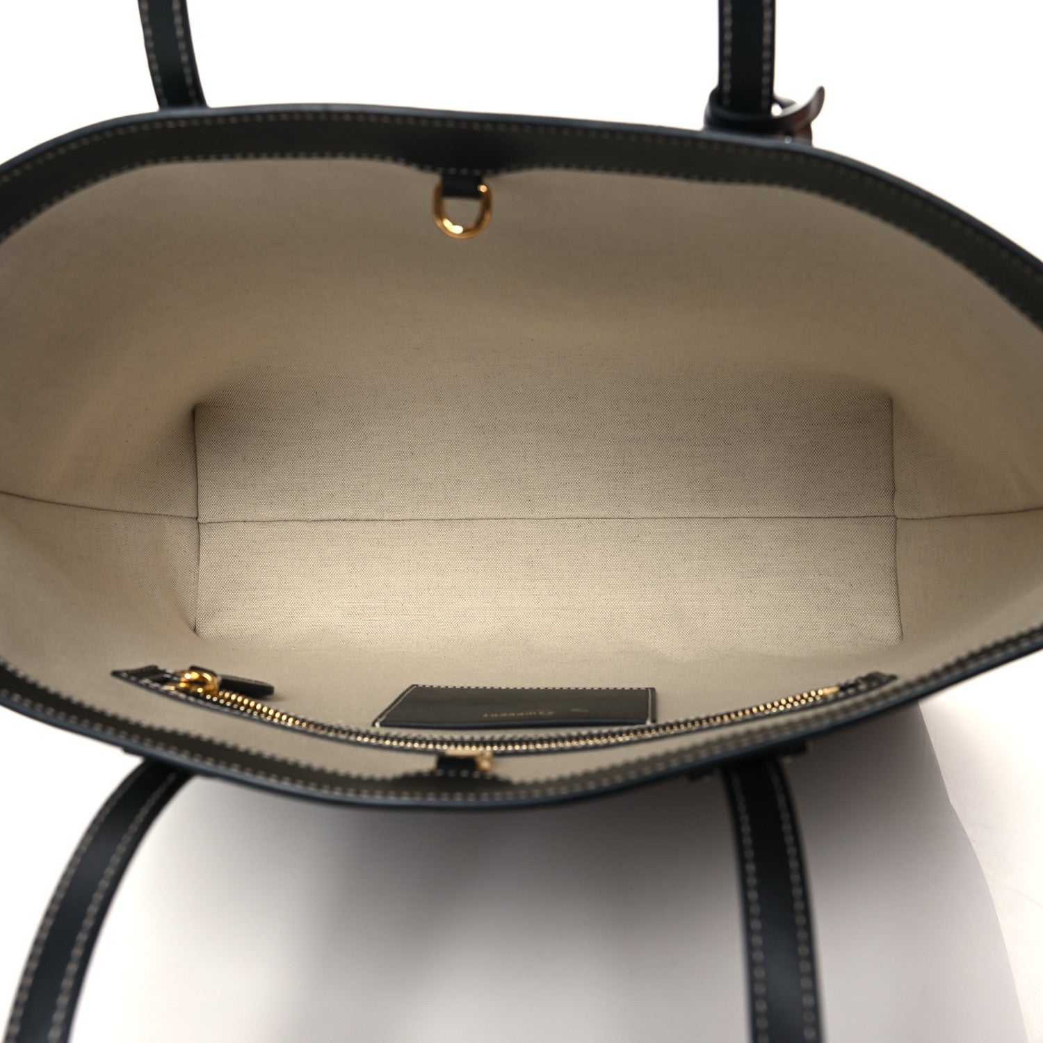 Burberry Calfskin Monogram Motif TB Medium Soft Tote Black 5 of 10