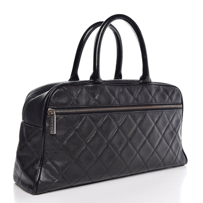 Chanel Caviar Patent Large Bowler Black 3 of 16