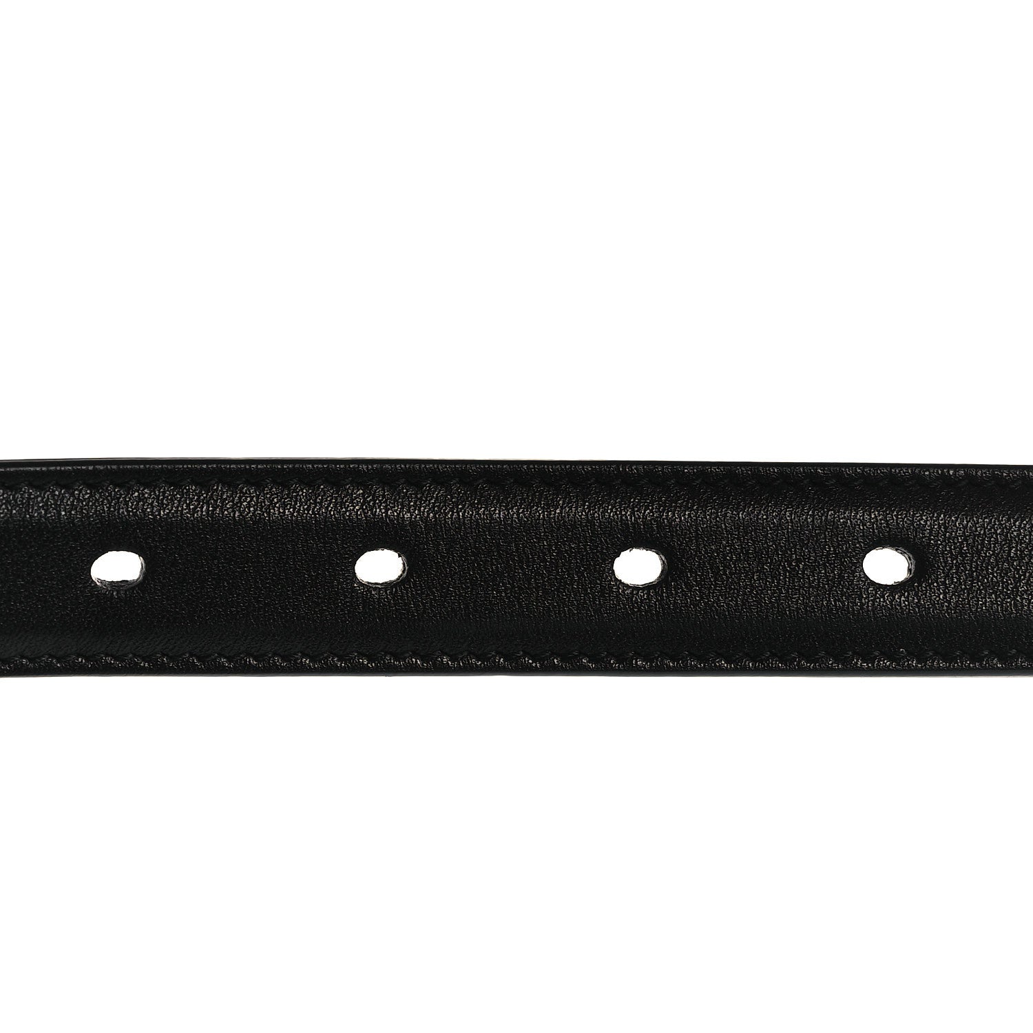 Saint Laurent Smooth Calfskin Monogram Cassandre Extra Thin Square Buckle 80 32 Belt Black 5 of 7