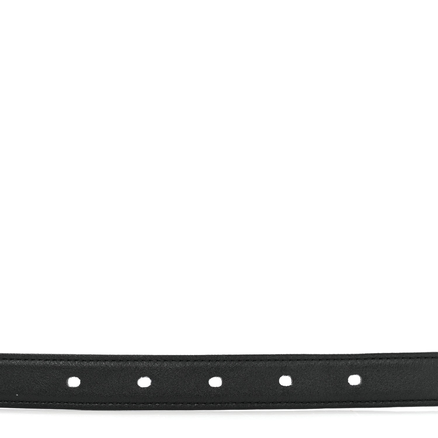 Saint Laurent Smooth Calfskin Monogram Square Buckle Belt 80 32 Black 3 of 6