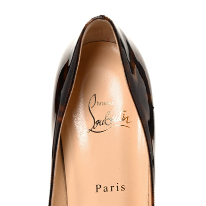Christian Louboutin Patent Tartaruga Decollete 554 70 Pumps 39.5 Testa Di Moro 7 of 7