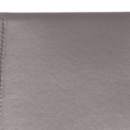 Saint Laurent Calfskin Crocodile Embossed Kate Monogram Tassel Chain Wallet Fog 9 of 10