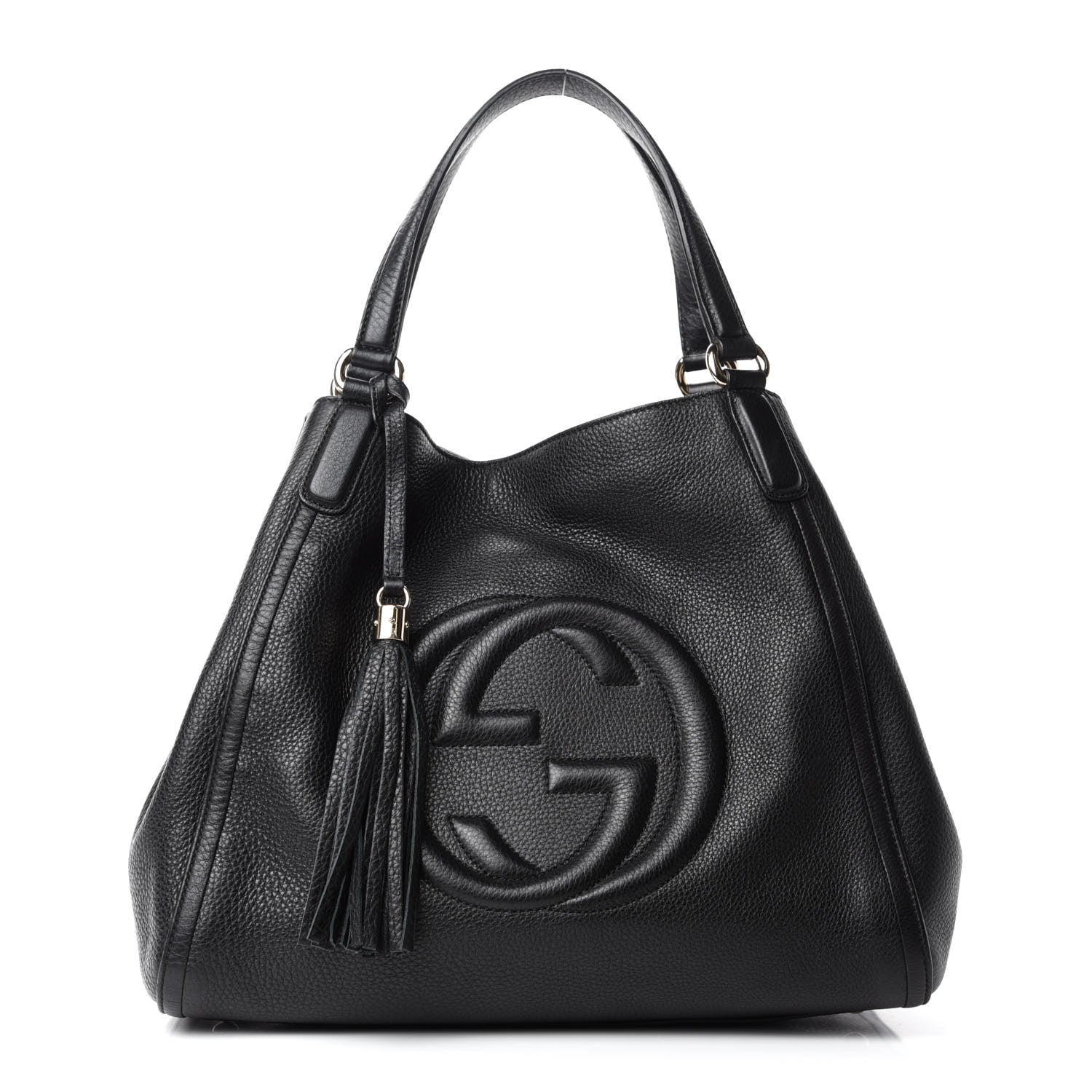 Gucci Pebbled Calfskin Medium Soho Shoulder Bag Black 1 of 10