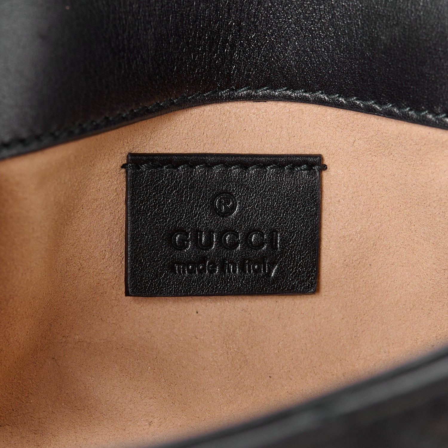 Gucci Calfskin Matelasse Super Mini GG Marmont Shoulder Bag Black 6 of 11