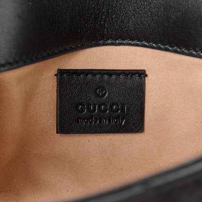 Gucci Calfskin Matelasse Super Mini GG Marmont Shoulder Bag Black 6 of 11