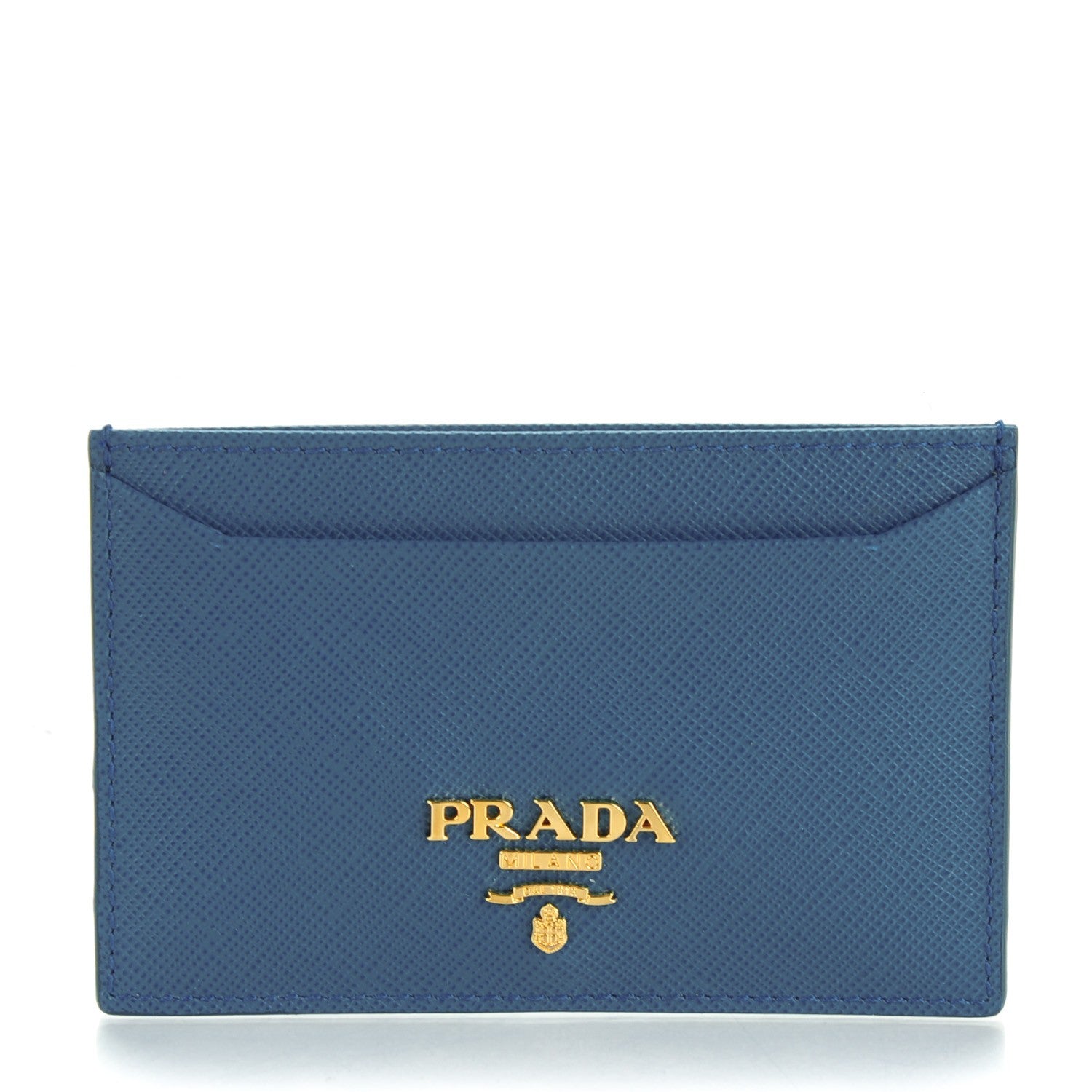 Prada Saffiano Metal Card Case Cobalto 1 of 8